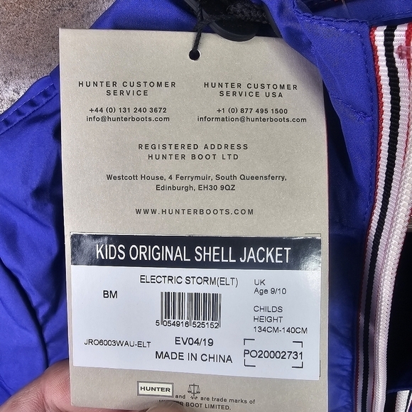 New Hunter Kids Original Shell Jacket 9/10 - Picture 6 of 7